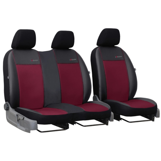 Huse pentru VOLKSWAGEN VW T4 2+1 (1989-2003) Exclusive Leather (piele) bordo (exp)
