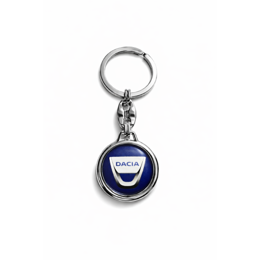 Breloc din răşină Dacia logo mai vechi albastru rotund