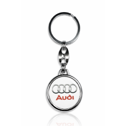 Breloc din rasină Audi (alb)