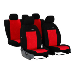Poťahy pre RENAULT CLIO 3dverové III (2005-2013) Elegance (velour-velour) červená (vyp)
