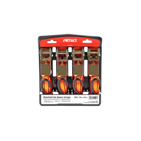 Chingi de fixare cu clichet 700kg 25mm 4,5m 4buc BELT-03