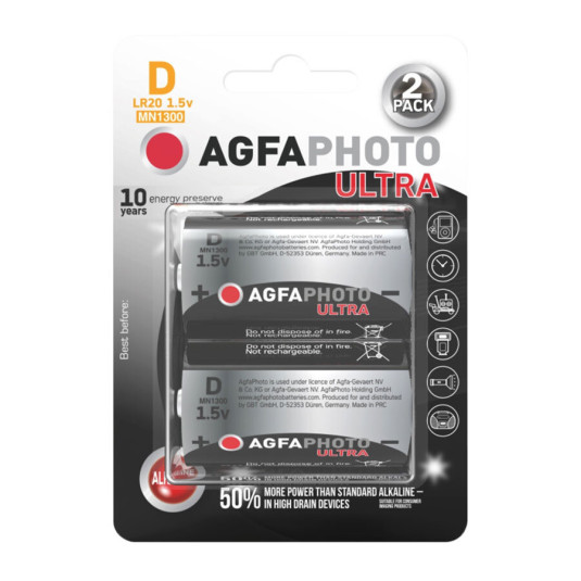 Agfa ultra lr20 2 buc blister