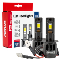 Becuri LED pentru faruri principale Seria F25 PRO BLACK FULL CANBUS H1 68W 12V 24V