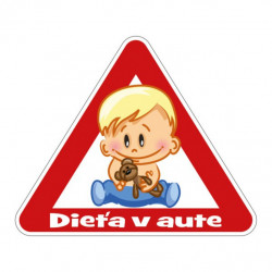 Autocolant copil în mașină /băiat/