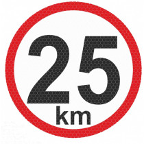 Autocolant reflectorizant mic - 25km