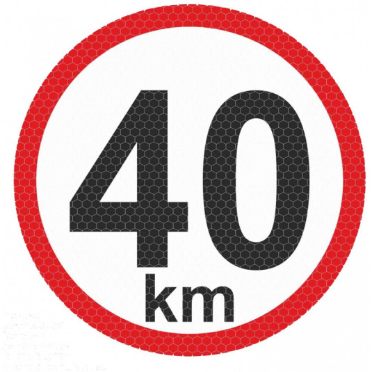 Autocolant reflectorizant mic - 40km