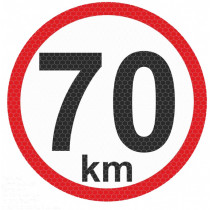 Autocolant reflectant mic - 70km
