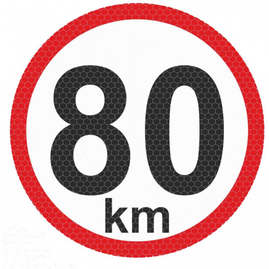 Autocolant reflectant mic - 80km