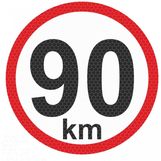 Autocolant reflectant mic - 90km