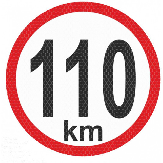 Autocolant reflectant mic - 110km