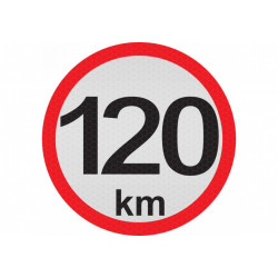 Autocolant reflectorizant mic - 120km