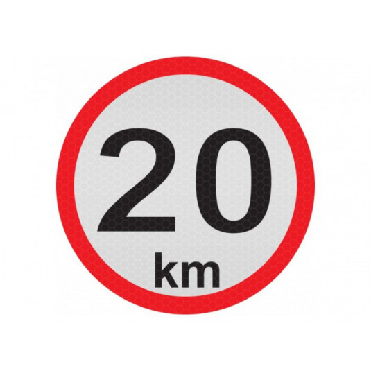 Autocolant reflectant mare - 20km