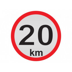 Autocolant reflectant mare - 20km