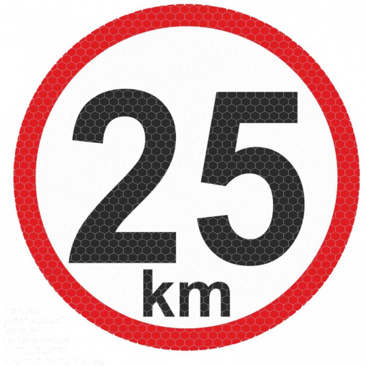 Autocolant reflectorizant mare - 25km