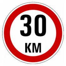 Autocolant reflectorizant mare - 30km