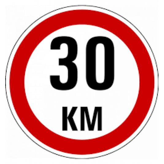 Autocolant reflectorizant mare - 30km