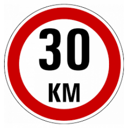 Autocolant reflectorizant mare - 30km