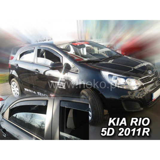 Deflectoare KIA Rio 5D (+spate) HB (2011-2017)