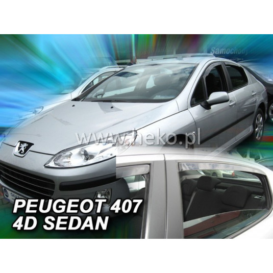 Deflectoare PEUGEOT 407 4D (+spate) Sedan (2004-2010)