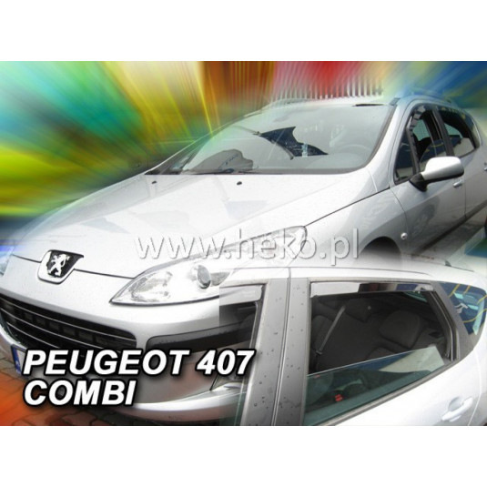 Deflectoare PEUGEOT 407 4D (+spate) SW (2004-2010)