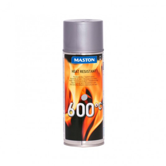 Spray termorezistent Maston 400ml 600°C argintiu