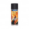 Această vopsea în aerosol ușor de folosit cu rezistență termică până la +600 °C este potrivită pentru suprafețele exterioare ale cuptoarelor.
