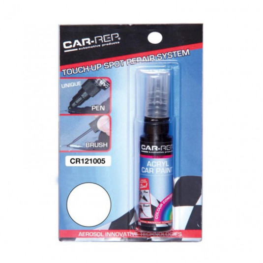 Creion de reparare cu lac și perie touch-up 12ml Alb