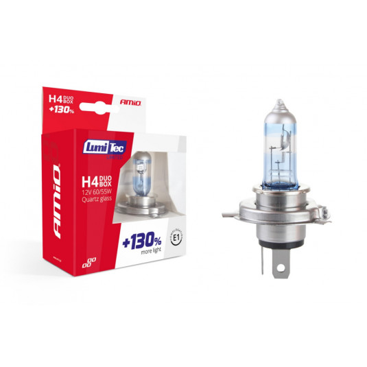 Set blistere duo halogene (2buc) LumiTec LIMITED +130% H4 12V 60/55W DUO