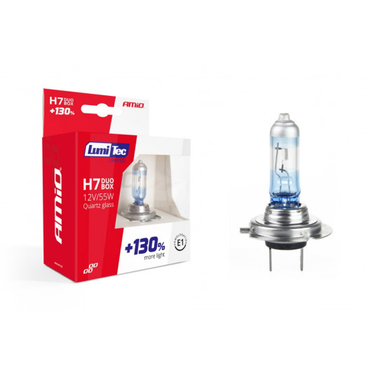 Set duo blister halogen (2buc) LumiTec LIMITED +130% H7 12V 55W DUO