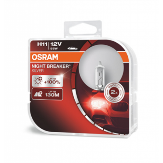Becuri Osram H11 12V NIGHT BREAKER SILVER 2buc