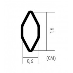 Grilă din aluminiu neagră, ochi 6x16mm