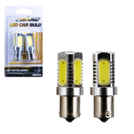 Set becuri LED BA15S 5*1.5W HP alb