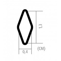 Grilă din aluminiu argintie, ochi 4x13mm