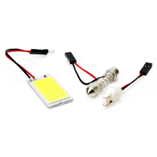 Becuri LED CLASSIC T10 W5W C5W 1xCOB-18 12V Light board (2buc)