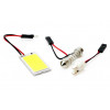 Dioda COB are doi adaptori cu bază T10 (W5W) și C5W (festoon). Dioda emite o lumină puternică și completă. Dioda este destinată vehiculelor fără magistrală CANBUS.