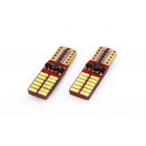 Becuri LED CANBUS 24SMD 4014 T10e (W5W) Alb 12V/24V (2buc)