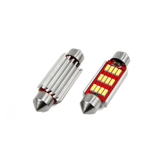 Becuri LED CANBUS 12SMD 4014 Festoon 41mm Alb 12V/24V (2buc)