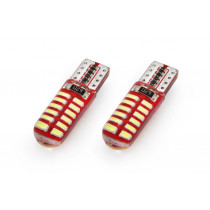 Becuri LED CANBUS 24SMD 3014 T10e (W5W) SILCA White 12V (2buc)