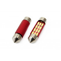 Becuri LED CANBUS 12SMD 4014 Festoon 36mm Alb 12V/24V (2buc)