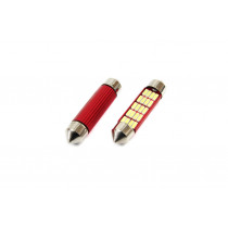 Becuri LED CANBUS 12SMD 4014 Festoon 41mm Alb 12V/24V (2buc)