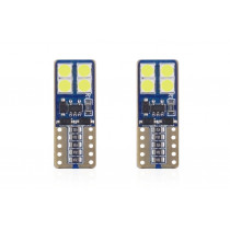 Becuri LED CANBUS 8SMD 2835 T10e (W5W) White 12V/24V (2buc)