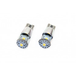Becuri LED CANBUS 3SMD 2835 T10e (W5W) ALU White 12V/24V (2buc)