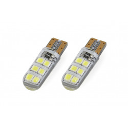 Becuri LED STANDARD T10 W5W 12xSMD 2835 12V Silca (2buc)