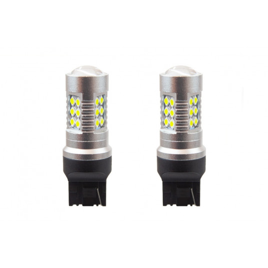 Becuri LED 1156 CANBUS 24SMD 3030 T20 7440 W21W White 12V/24V (2 buc)