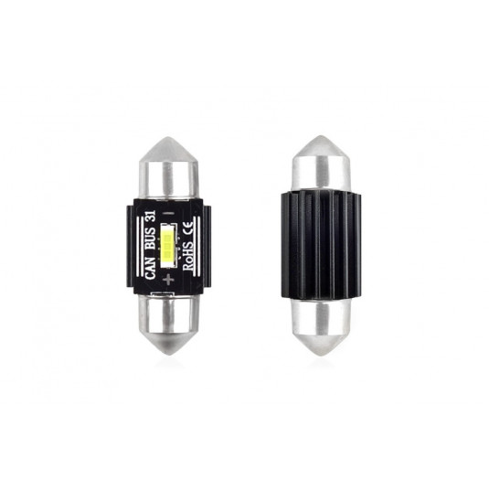 Becuri LED CANBUS 1 SMD UltraBright 1860 Festoon 31mm White 12V/24V (2buc.)