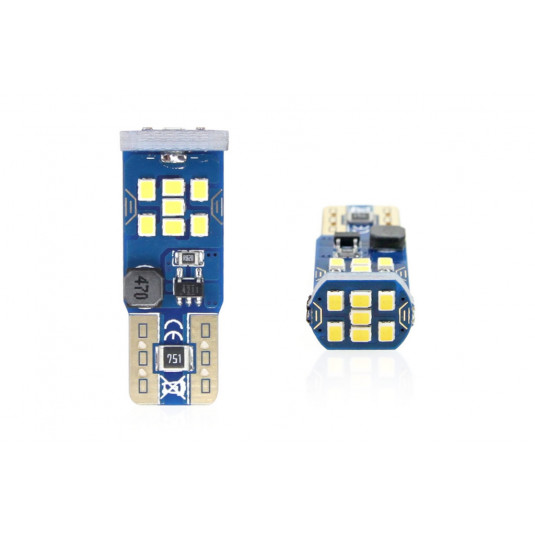 Becuri LED CANBUS 21SMD UltraBright 2016 T10 W5W White 12V/24V (2buc)