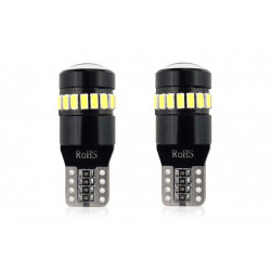 Becuri LED CANBUS 18SMD 3014 + 1SMD 1SMD T10 W5W White 12V/24V (2buc)