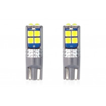 Becuri LED CANBUS 10SMD 3030 T10 W5W Alb 12V/24V (2buc)