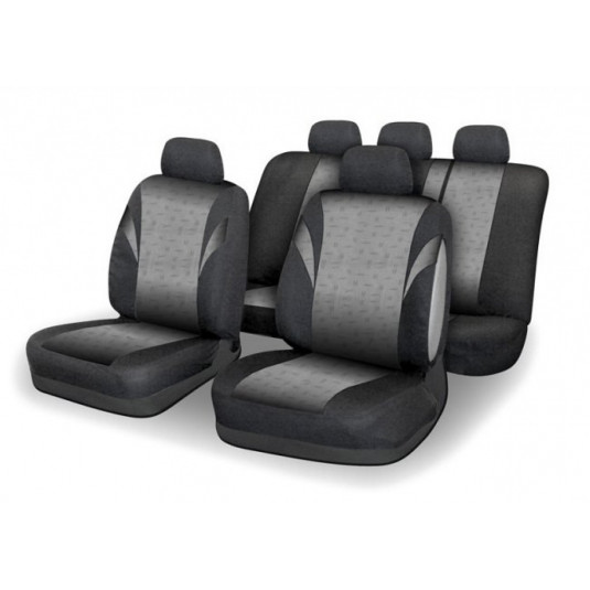 Huse scaune set 9 buc POLY gri AIRBAG