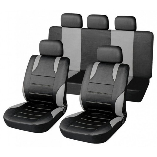 Huse scaune set 9 buc SPORT gri AIRBAG